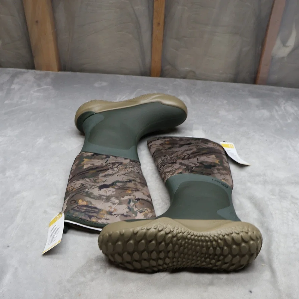 Under Armour Mens 9 Boots Camo Mud Freek Storm Proof Rubber Hunting Outdoor NEW